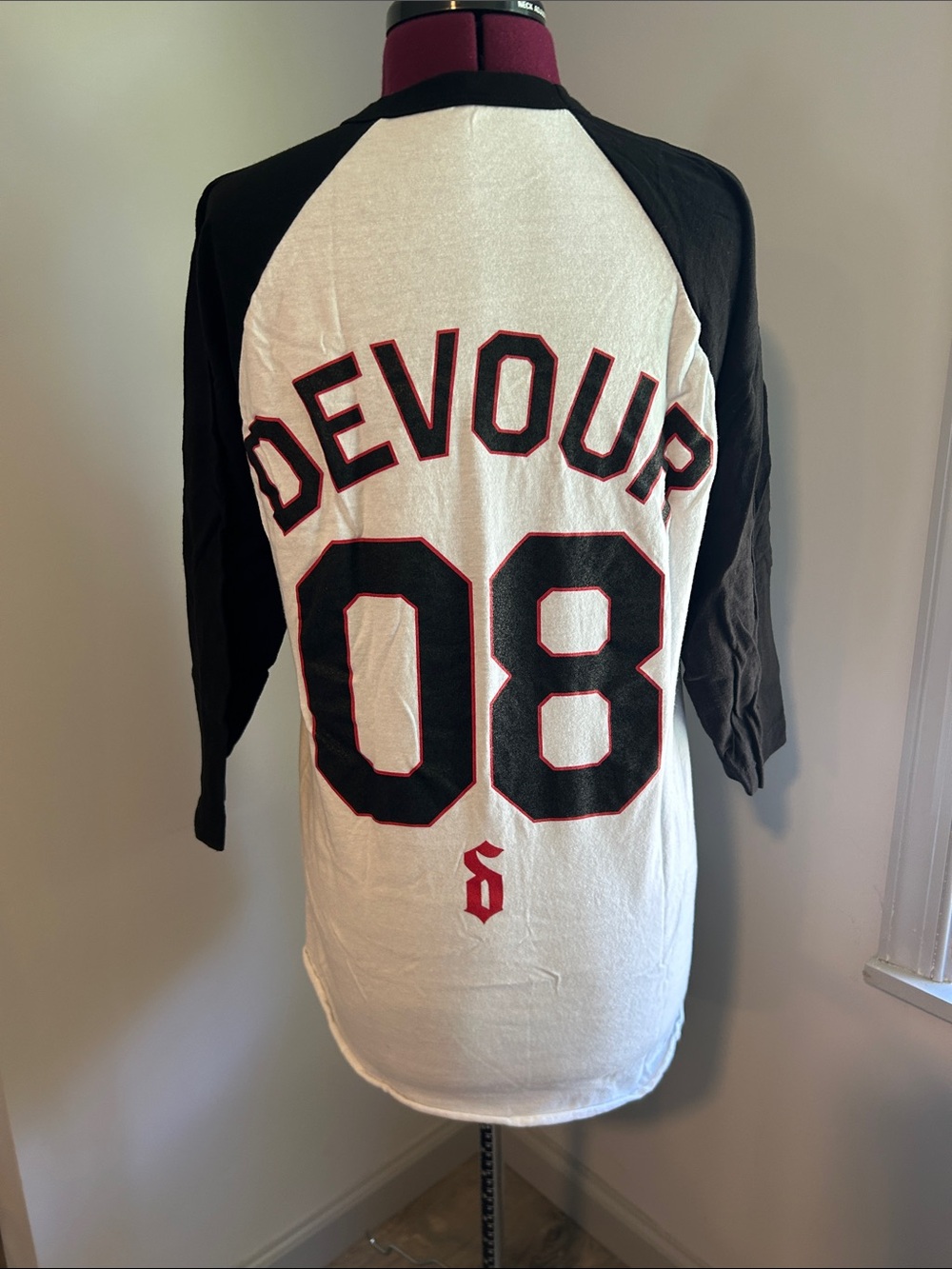 Madness Shinedown Raglan Long Sleeve Tee - Black & White - Picture 2 of 5
